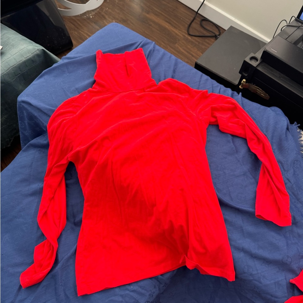 Red lands end turtleneck size s